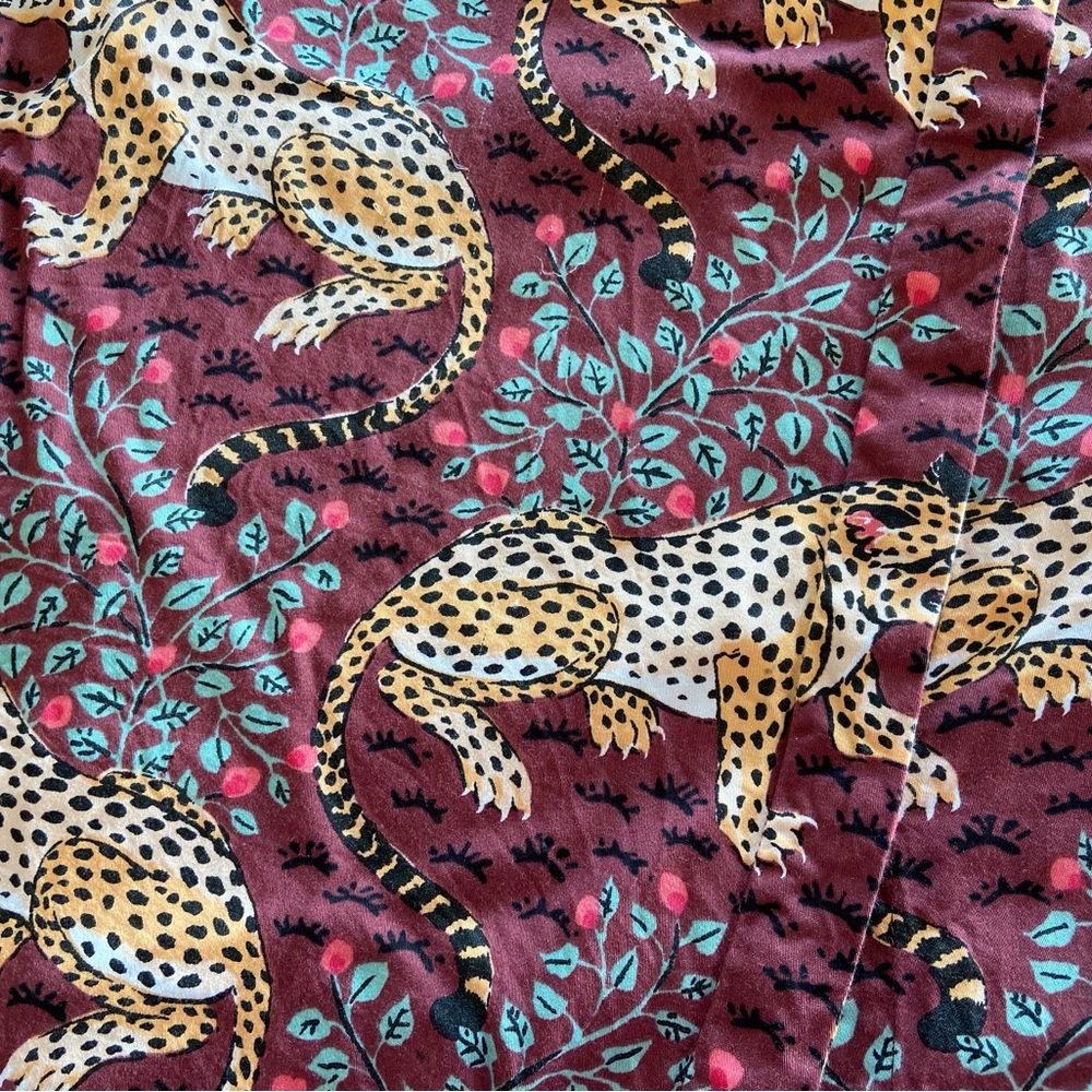 Printfresh Burgundy Leopard Print Pajamas Loungeware - Picture 3 of 4